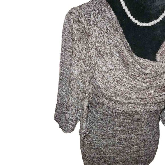 Max Studio Medium Cowl Neck Waterfall Sleeve Dress - Picture 4 of 10